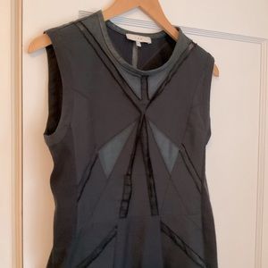 Black silk cotton leather IRO minidress size 38